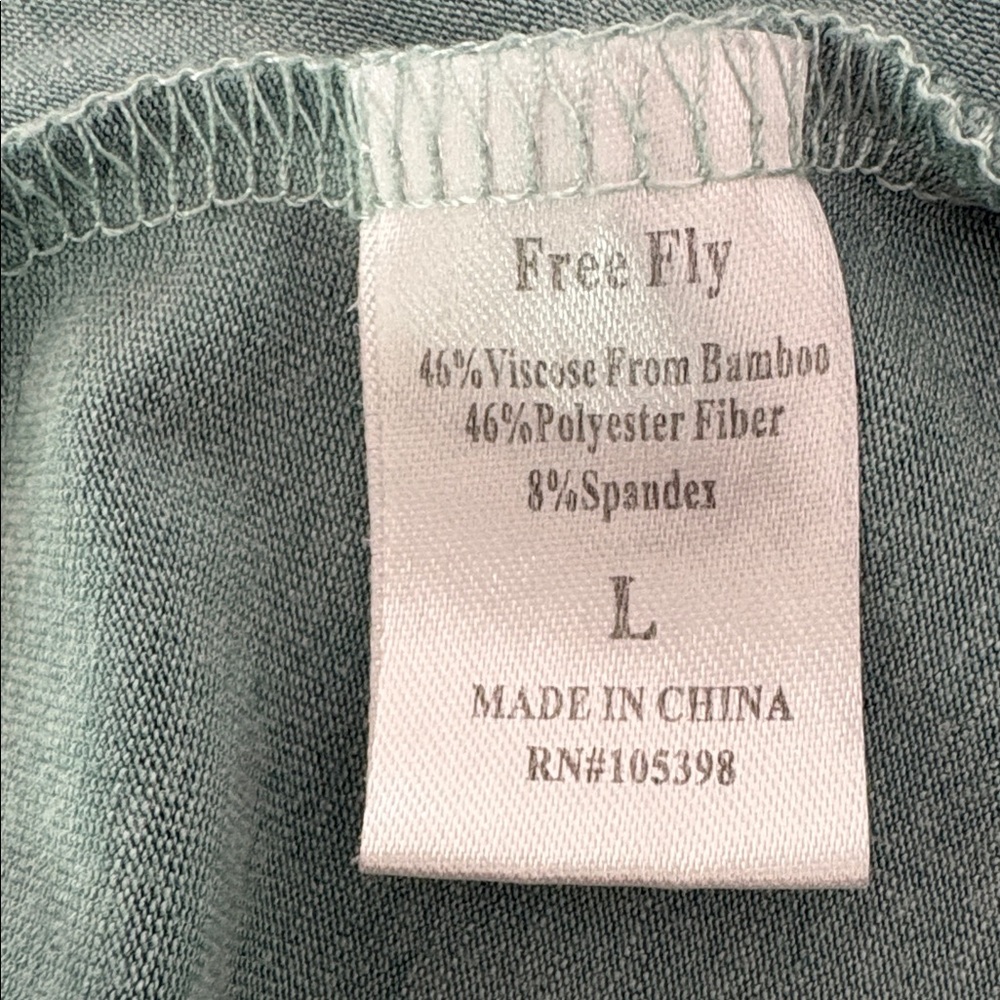 Free Fly Bamboo Flex Dress Heather Coastal Sage Athleisure Travel Stretch Size L - Picture 6 of 7